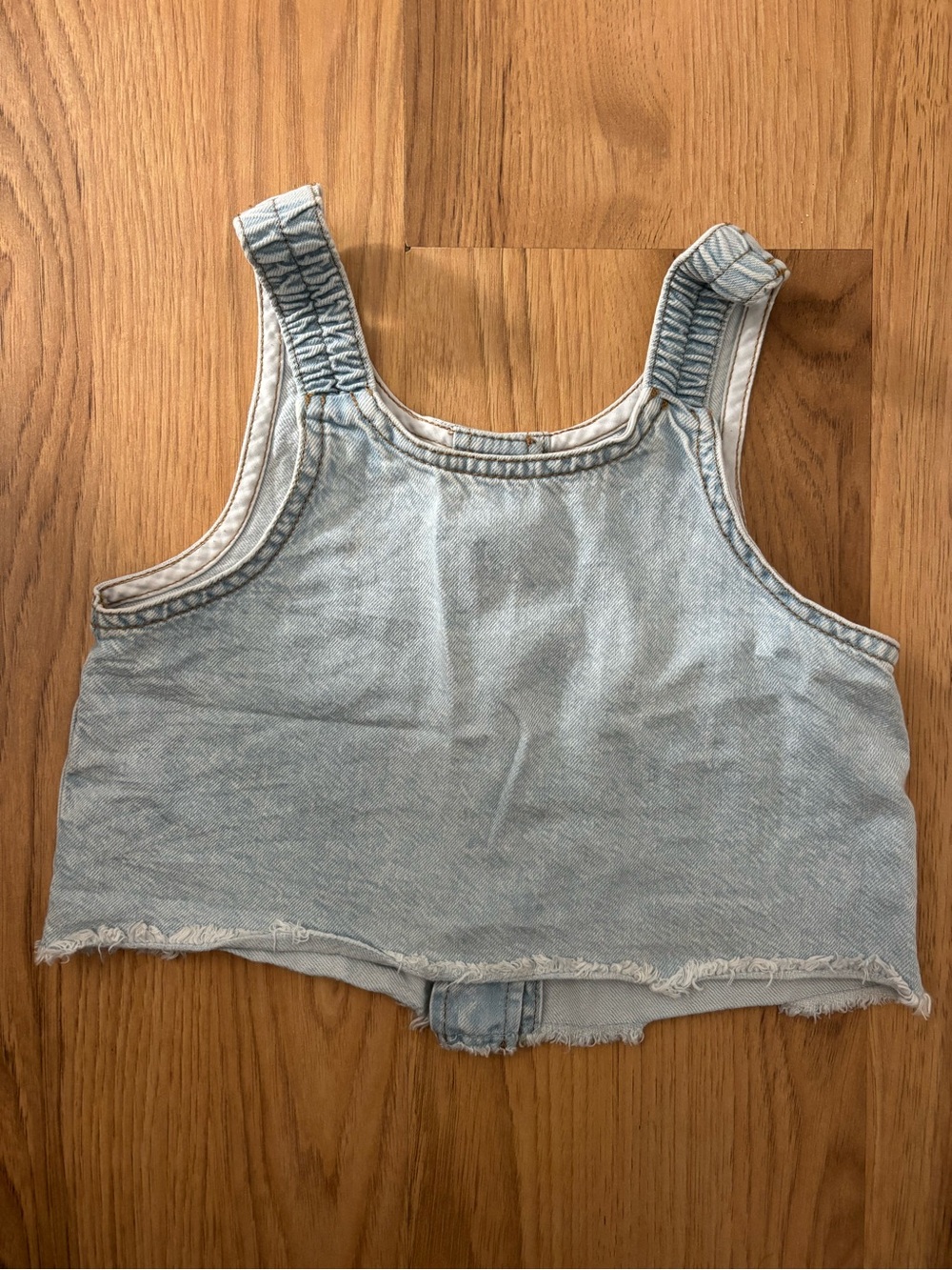 Zara Light Blue Denim Tank Top